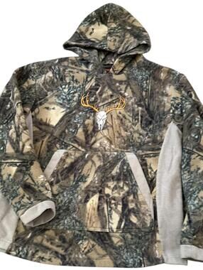 TrueTimber Camo Fleece Pullover Hoodie Hunting Outdoor Streetwear